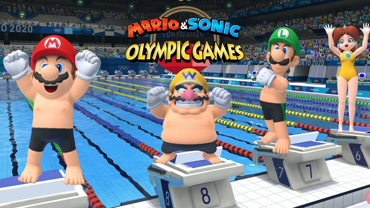 Swimming 100m Very Hard Gameplay Mario & Sonic At The Olympic Games Tokyo 2020 Mario ++ Sonic & Bows