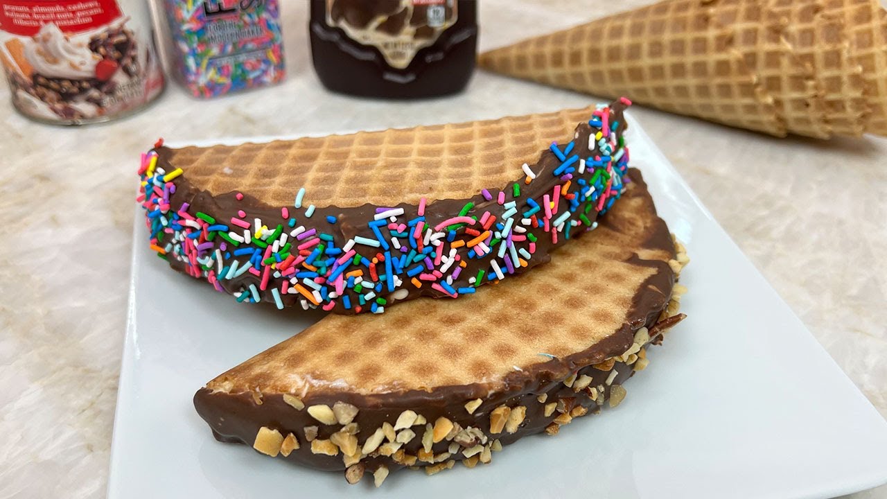 Ice Cream Waffle Cone Tacos