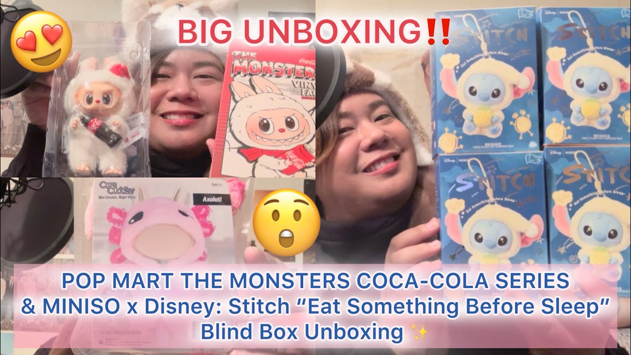 THE MONSTERS COCA-COLA SERIES & Stitch “Eat Something Before Sleep” Blind Box Unboxing