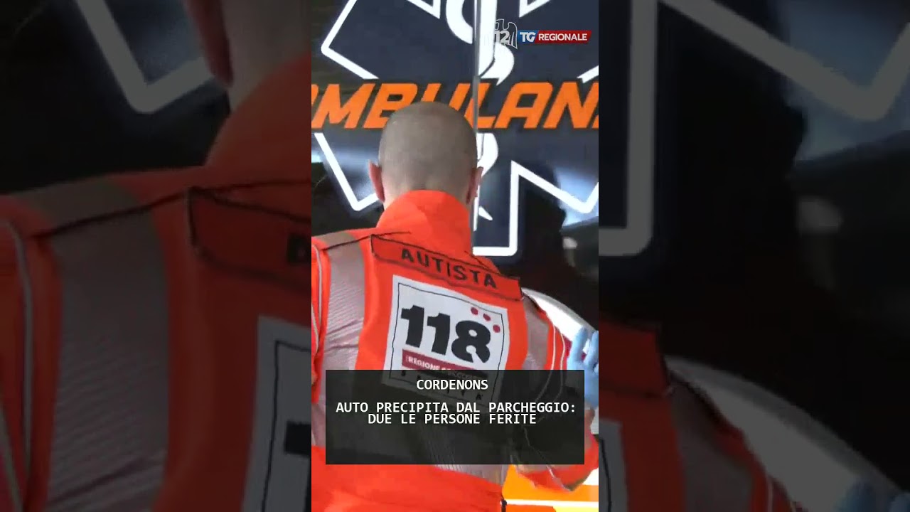 AUTO PRECIPITA DAL PARCHEGGIO: DUE LE PERSONE FERITE | 22/08/2025