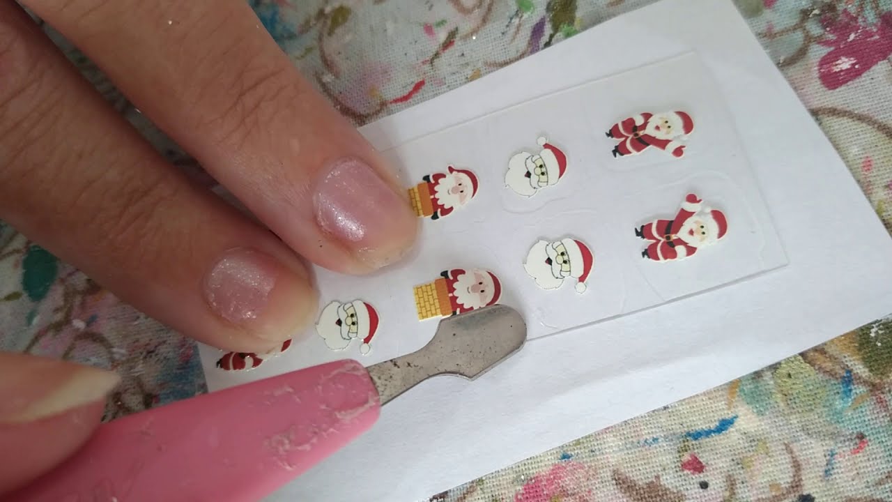 Como colocar adesivos de unhas 3D da Pasta L