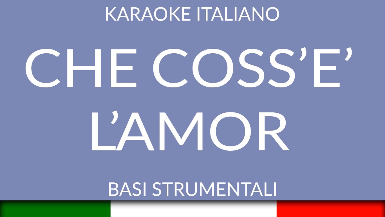 VINICIO CAPOSSELA - CHE COSS'E' L'AMOR (KARAOKE ITALIANO) [base karaoke italiano]🎤
