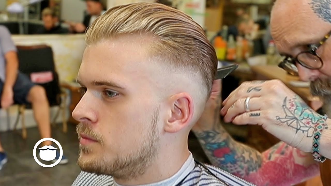 Slicked Back Skin Fade Haircut