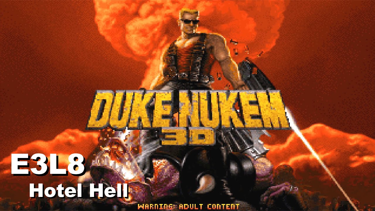 Duke Nukem 3D: Atomic Edition - E3L8: Hotel Hell (100%) [DOSBox]