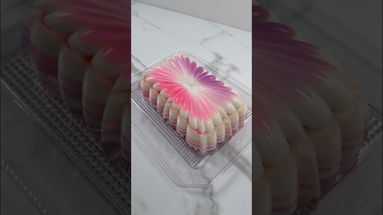 let’s make blackberry & raspberry jelly cake 🩷💜🩷💜 #asmr #dessert #sweet #jelly #jellycake