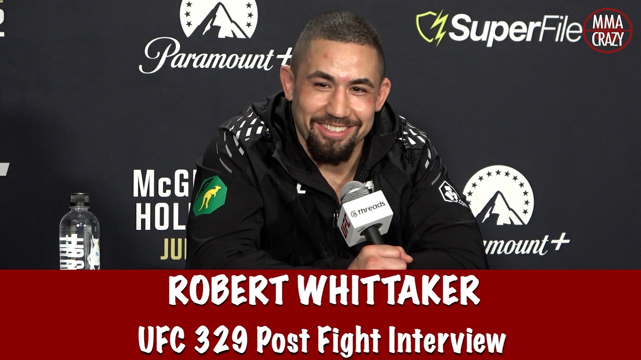 Robert Whittaker reacts to breaking Nikita Krylov Jaw at UFC 329, talks Israel Adesanya leaving CKB