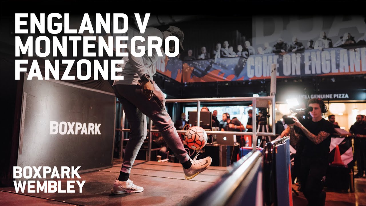 England v Montenegro Fanzone at BOXPARK Wembley