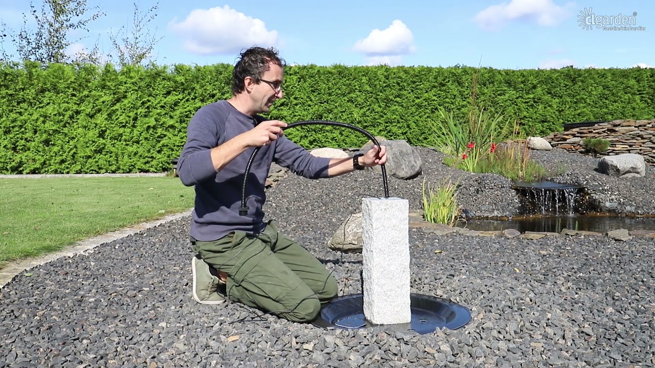 Aufbau Anleitung CLGarden Granit Quellsteinbrunnen GS50