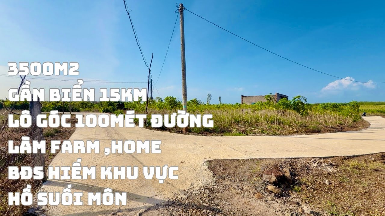☘️Đu Đỉnh BĐS Nên Đành Bán 3500m2 Đất Có 100M2 Thổ Mặt tiền Dài Ngay Gần Biển Và vị trí Đẹp Giá 3Tỷ9