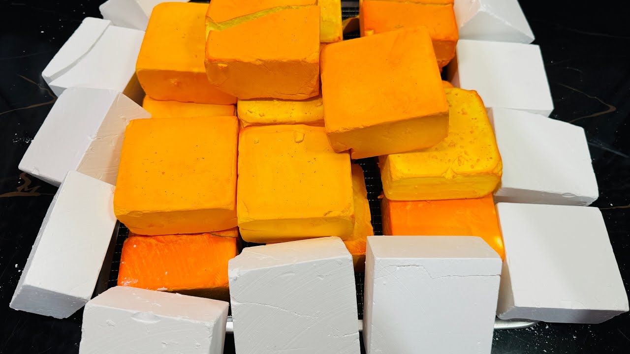 2X Sped Up  | Yellow Dyed Gym Chalk ASMR Crush 