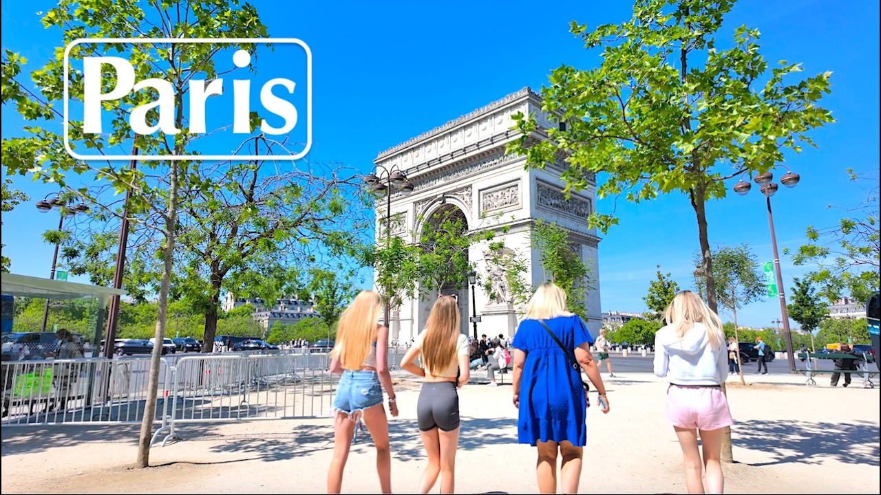 Paris, France - Paris walking tour, Louvre Museum, Champs Elysées, Rue de Rivoli - Paris 4K