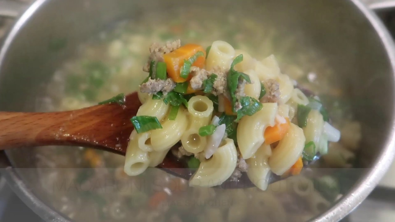 MACARONI SOUP (WITHOUT MILK) ||MAE'S KITCHEN