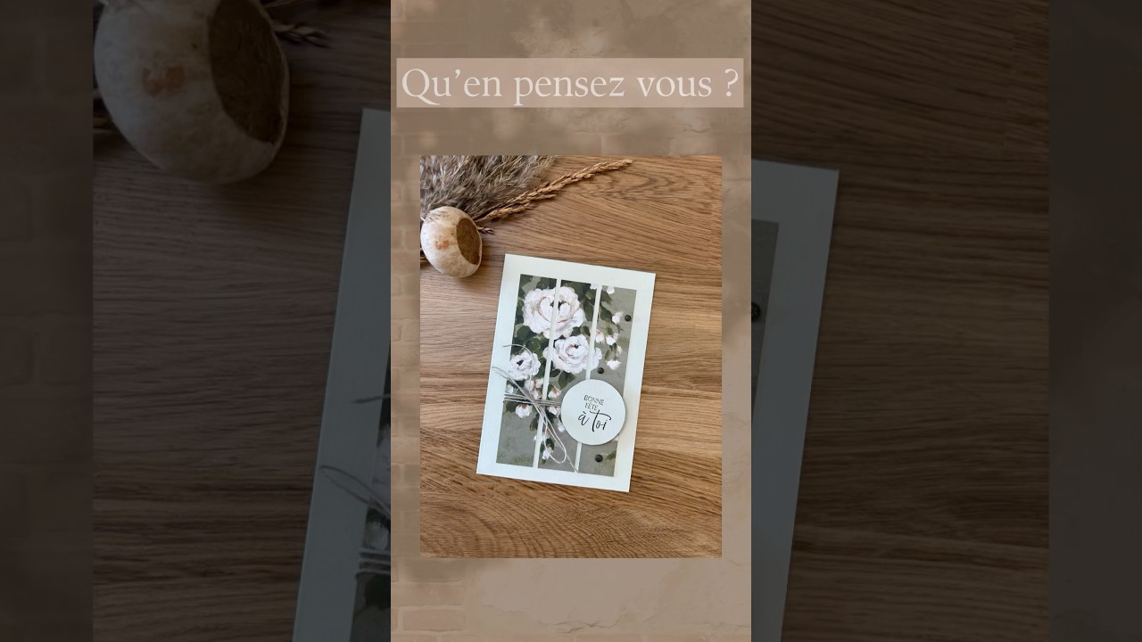 **Tutoriel** Carte simple et rapide #27 - 2025       #cartecreative #diy #carterie #scrapbooking