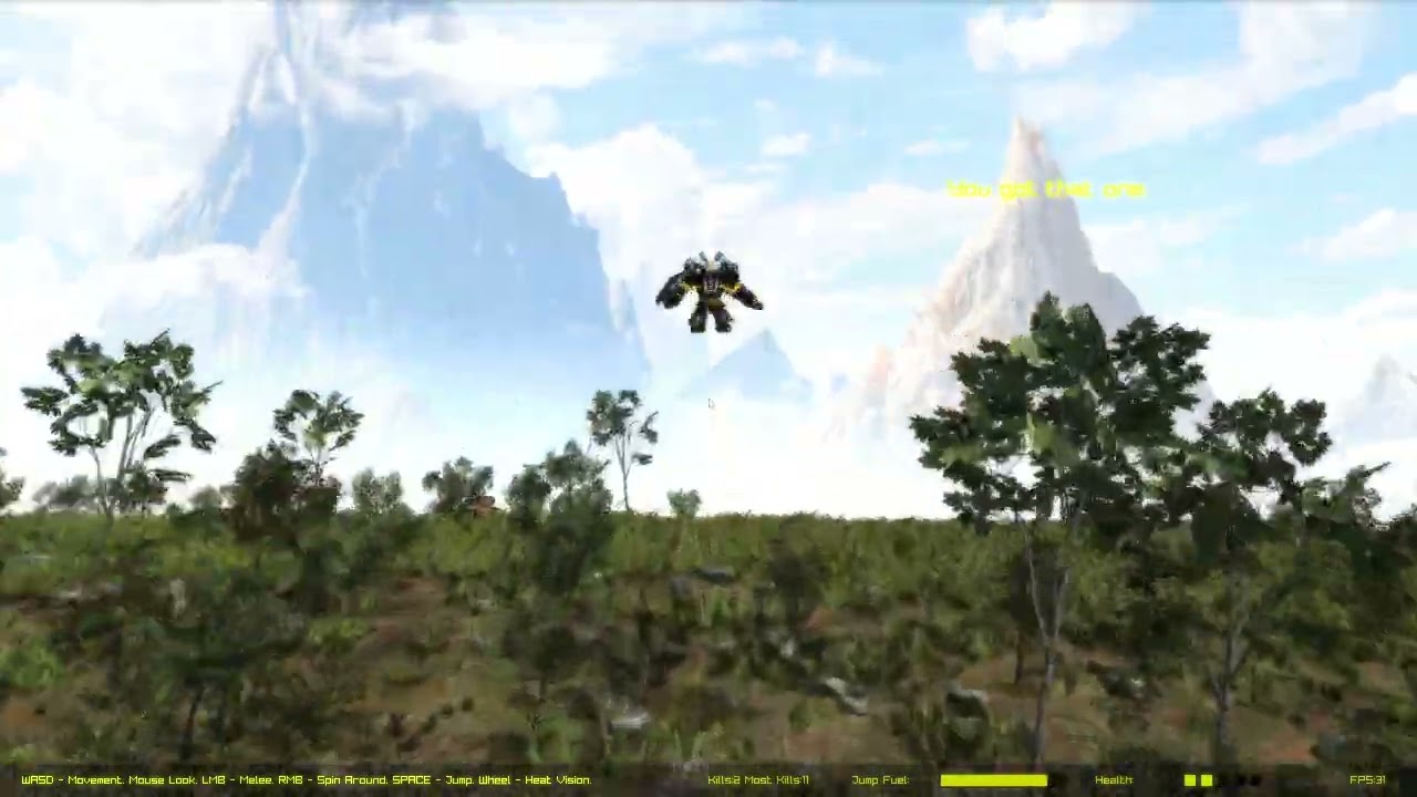 Raylib C# Demo Game - Outdoor World 3rd Person Action Game