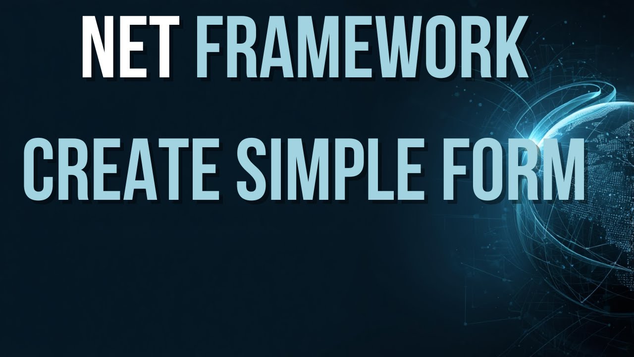 HOW CAN I CREATE SIMPLE FORM USING VBNET