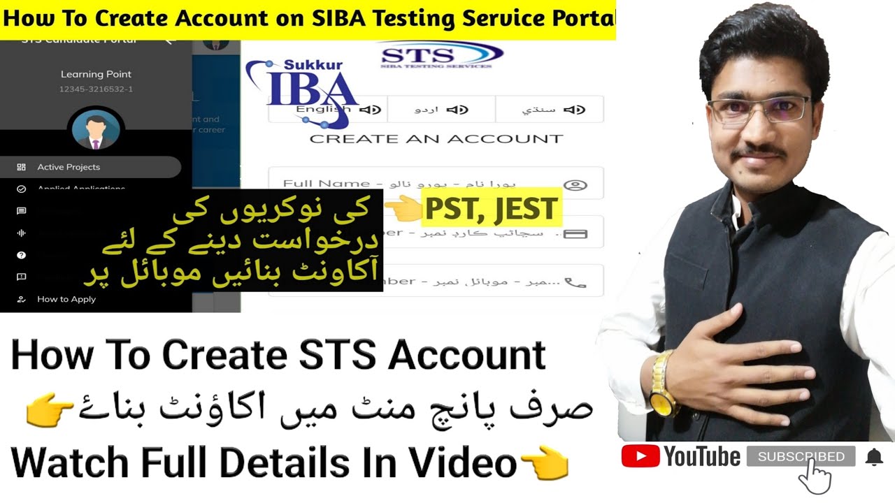How To Create STS Account | How to Apply online For IBA Sukkur Jobs |Complete Details @PakJobsPortal