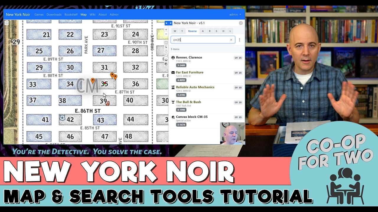 New York Noir - Map & Search Tools - Tutorial #1 - Overview