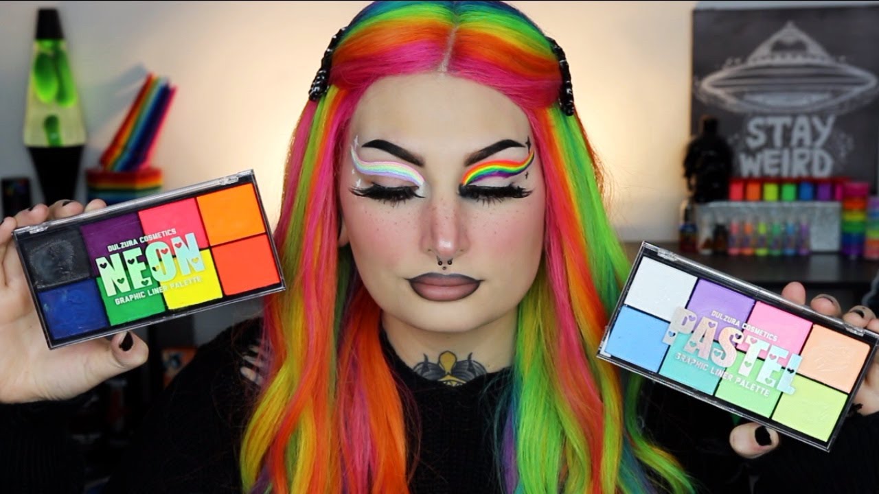 Trying Water Activated Neon & Pastel Eyeliner Palettes!