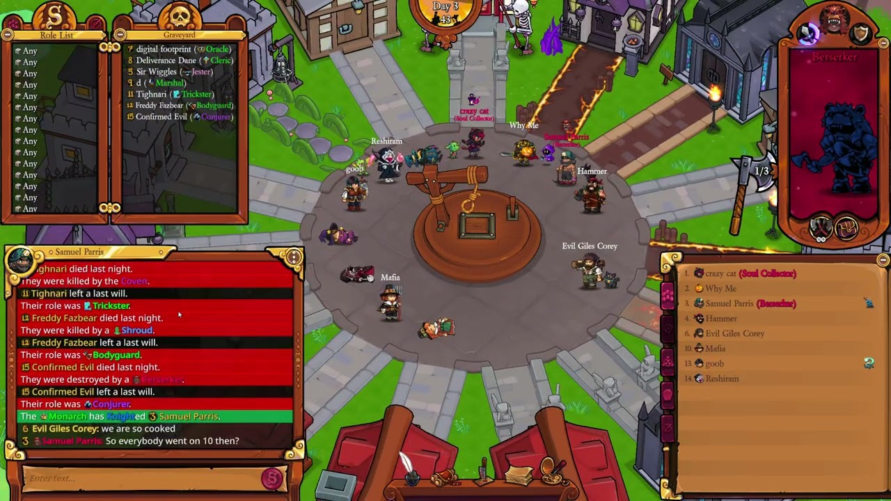 Town of Salem  2 - Mar 12th - Berserker