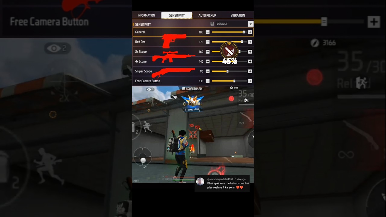 Free Fire Best Headshot Sensitivity 2026 🔥 100% Auto Headshot Settings