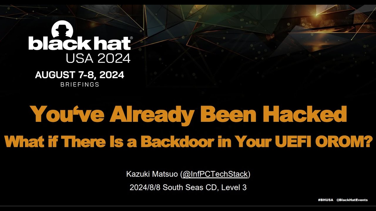 You've Already Been Hacked: What if There Is a Backdoor in Your UEFI OROM?