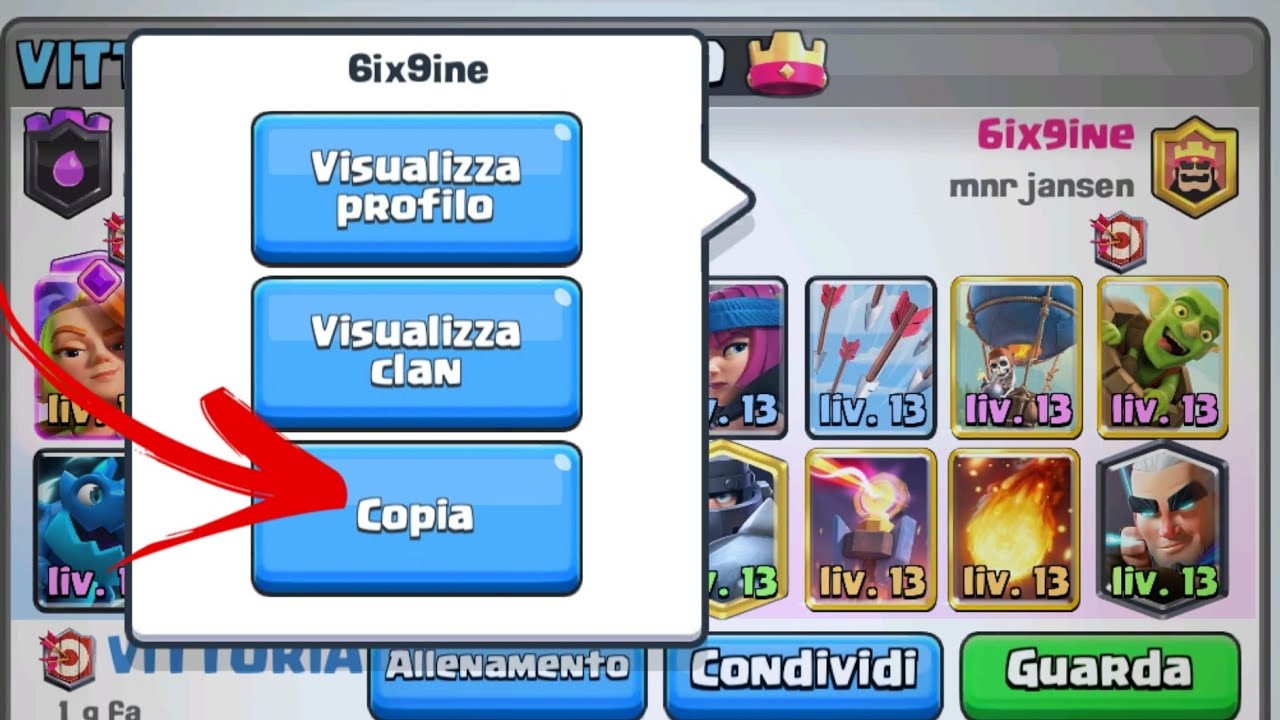 COPIO IL DECK DELL'AVVERSARIO -ClashRoyale