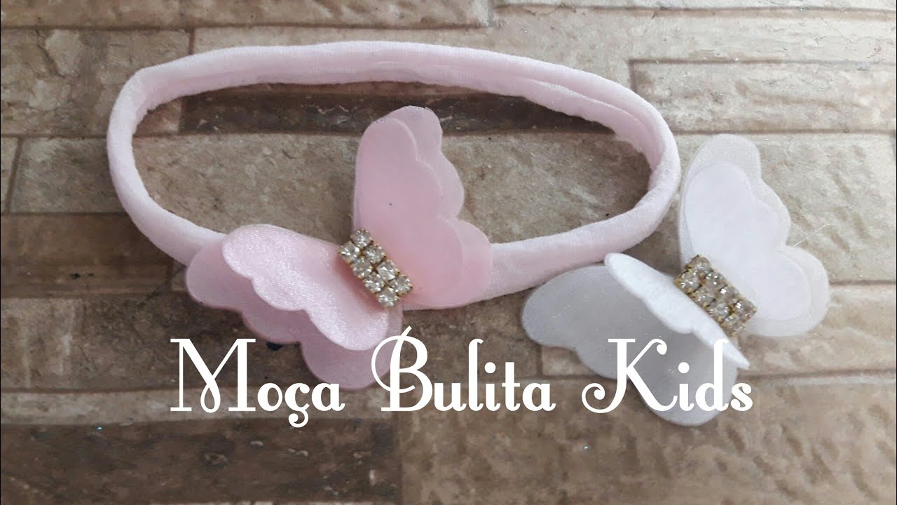 Borboleta feita com organza cristal
