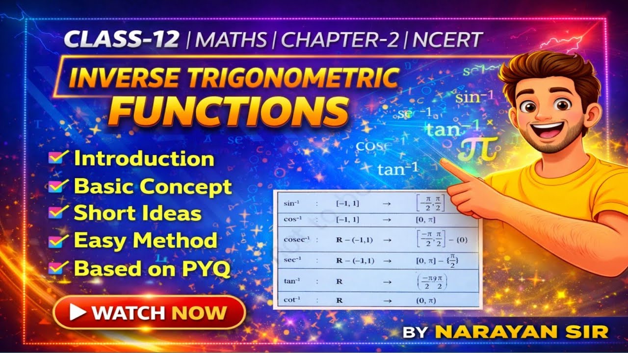 CLASS 12 NCERT MATH  INVERSE TRIGONOMETRIC FUNCTIONS | BASIC INTRODUCTION (FULL CHAPTER)