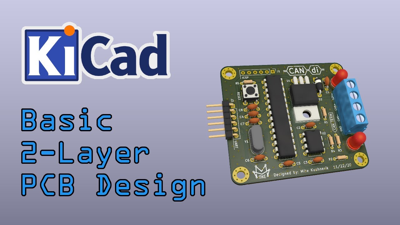 Basic KiCad 2-Layer PCB Routing Demonstration
