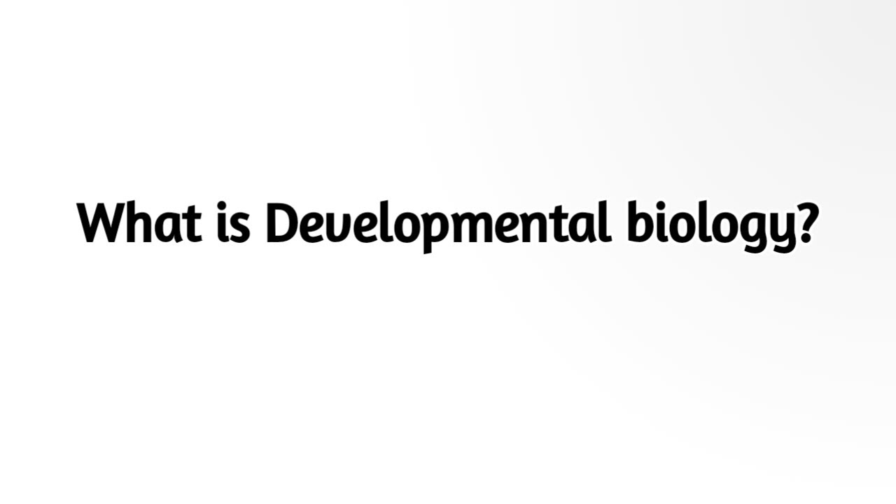 What is Developmental biology ?