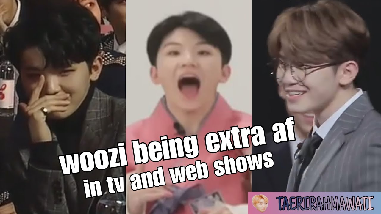 seventeen's woozi being extra af in tv and web shows