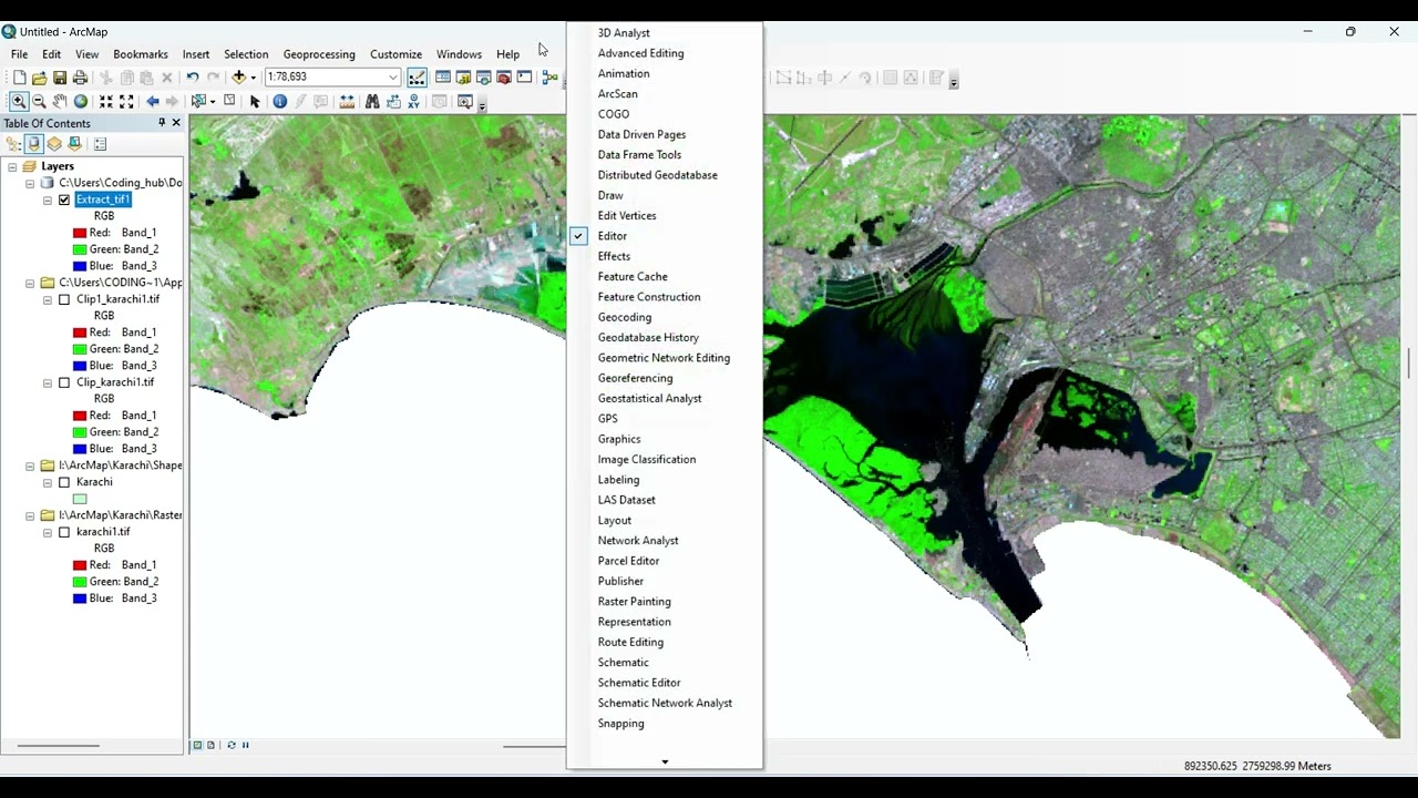 ArcMap Tutorial: Clipping Raster Images from Shapefiles