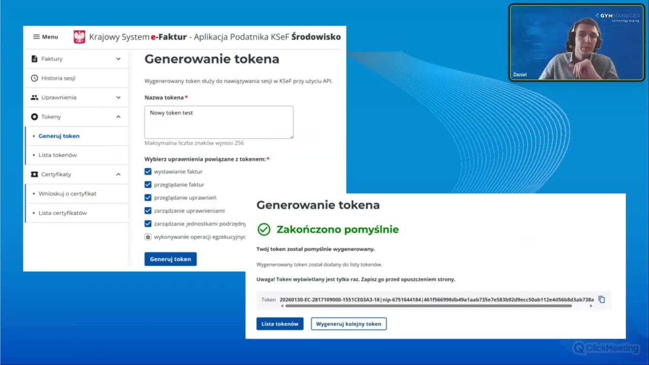 Webinar: KSeF w systemie GYMMANAGER