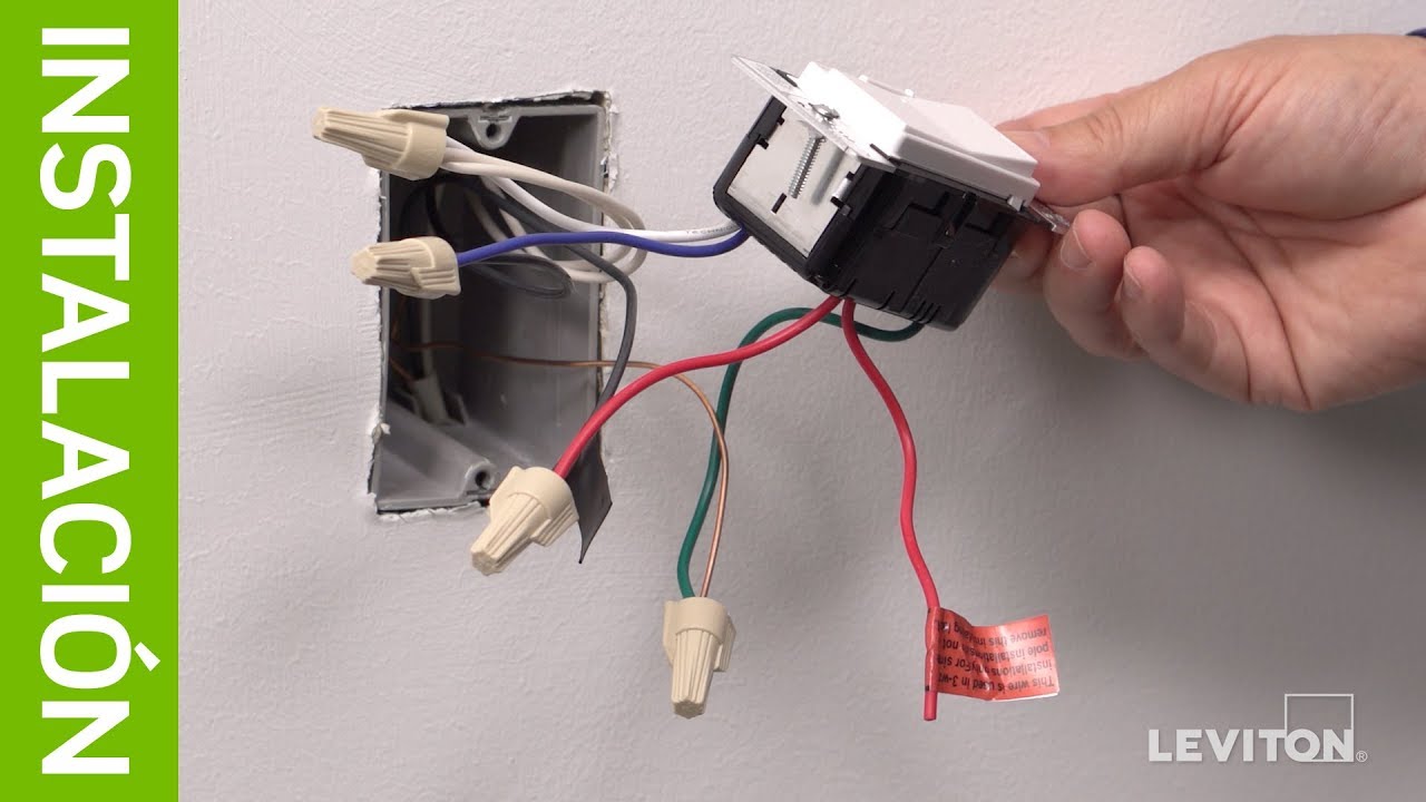Leviton: Instalación: DSE06 Decora® con atenuador y control de velocidad de ventilador