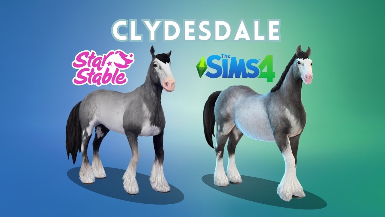 SSO-s lovak a Sims 4-ben: A nagyméretű igásló! - Clydesdale | The Sims 4 - Horse Ranch