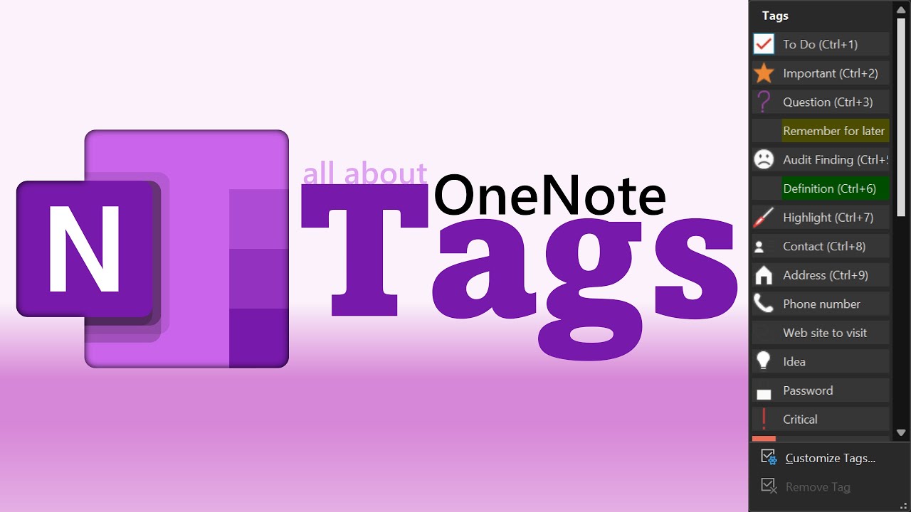 How to use OneNote tags Best Practices