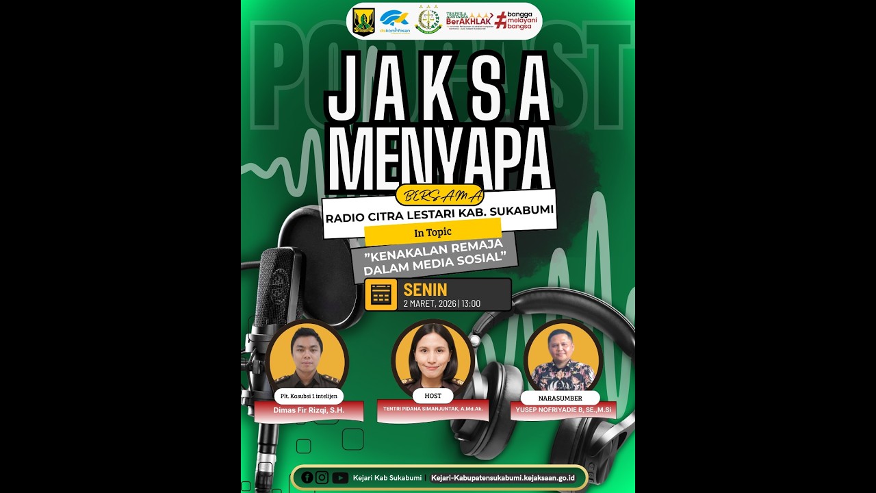 KEJAKSAAN DAN DISKOMINFO KABUPATEN SUKABUMI PERKUAT LITERASI HUKUM DIGITAL LEWAT JAKSA MENYAPA