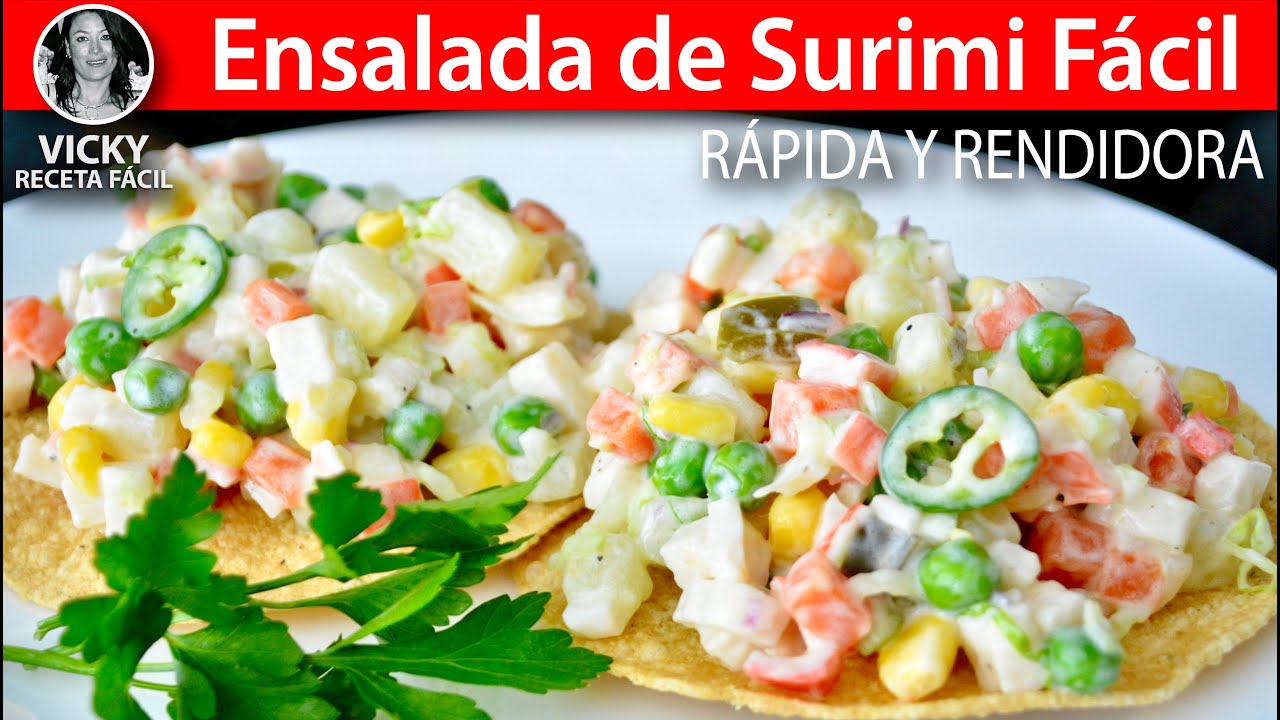 Ensalada de Surimi Fácil | #VickyRecetaFacil