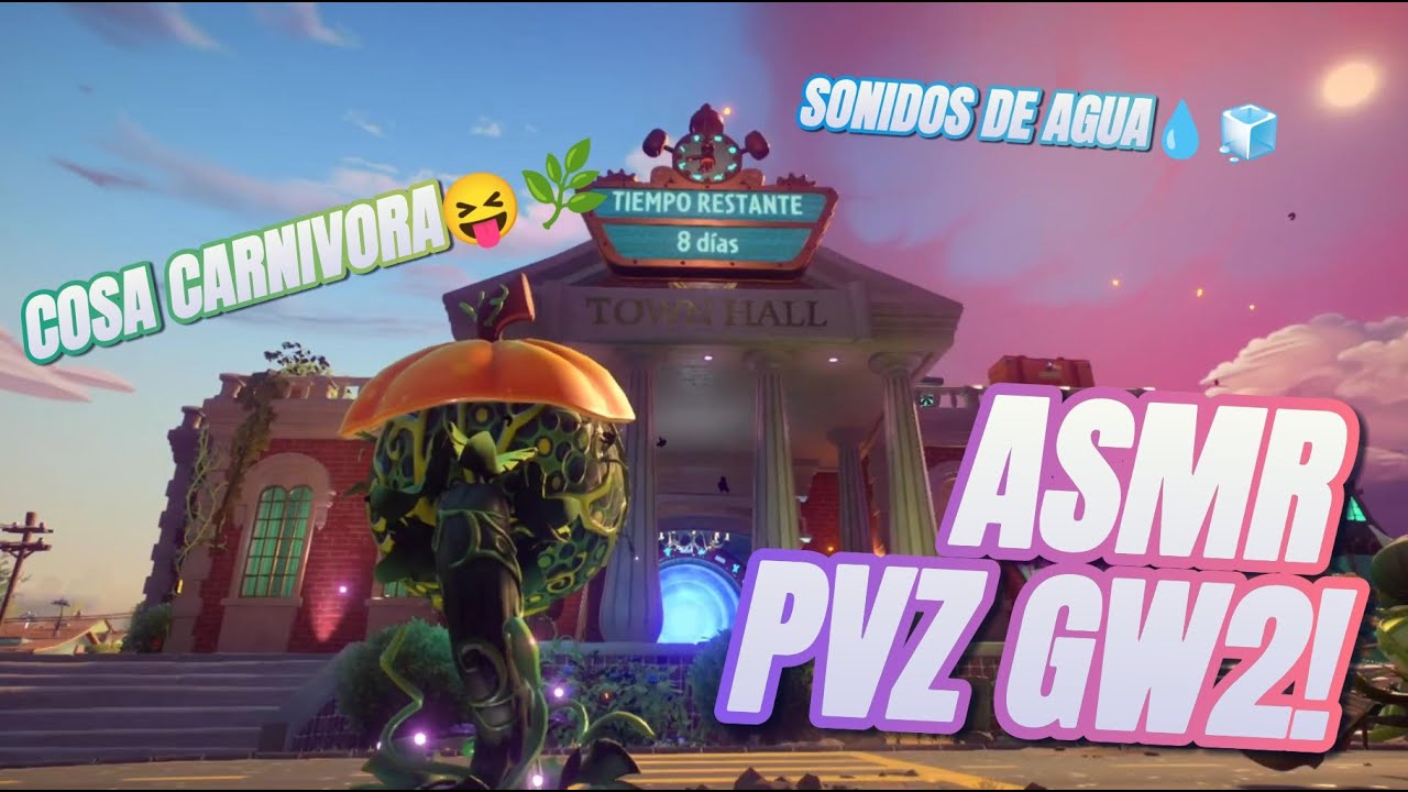 ASMR PVZ Garden Warfare 2 | Jugando con la Cosa Carnívora con Sonidos de Agua🍃🦖