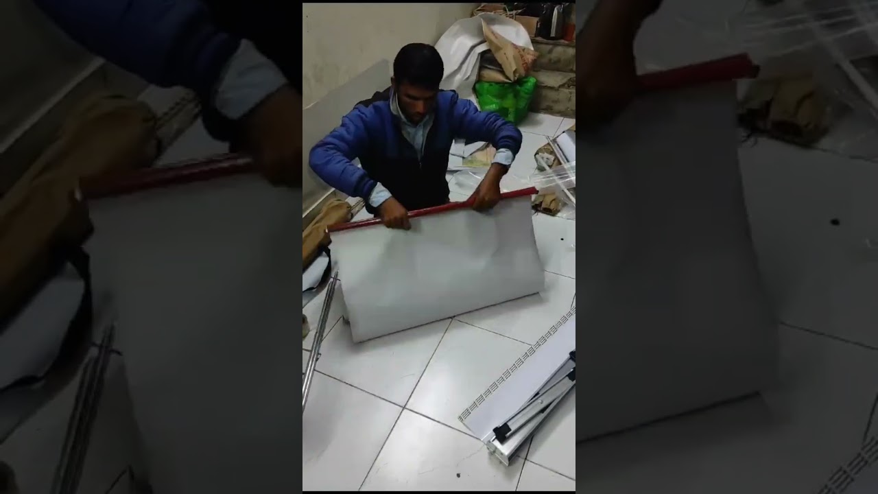 Standee installation || How to Install Rollup Flex Banner Standee #viral #pvcwallpaper #standing