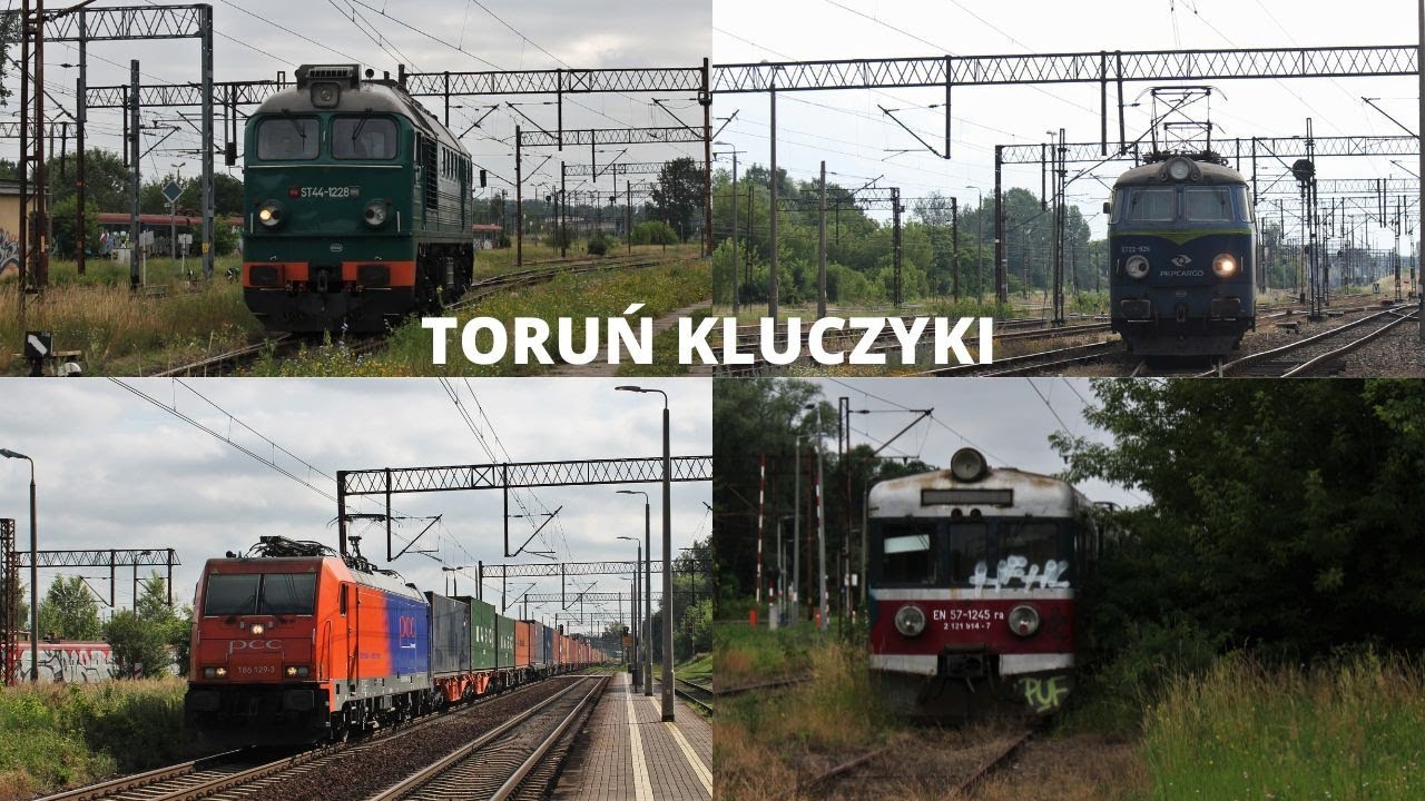Pociągi Toruń Kluczyki - zielony Gagarin ST44-1228 i nie tylko | Toruń Kluczyki