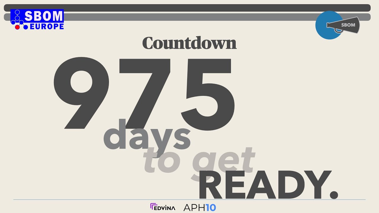 SBOM Update April 2025:  Less than 1000 days to the CRA applies within the European Union