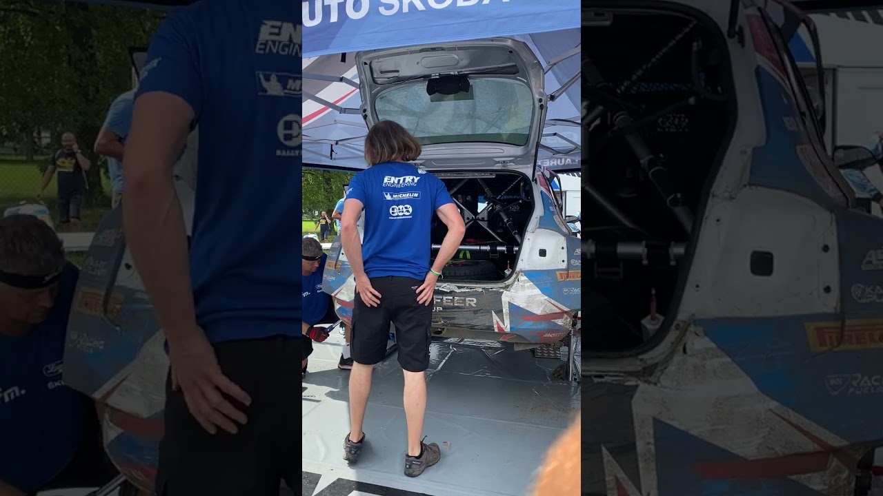 Filip Mareš-Barum rally 2022 Crash repairs, mechanics works