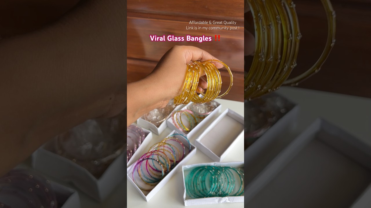Trending Glass Bangles Haul ✨ #ashortaday #glassbangles #myntrahaul #viral #fashion