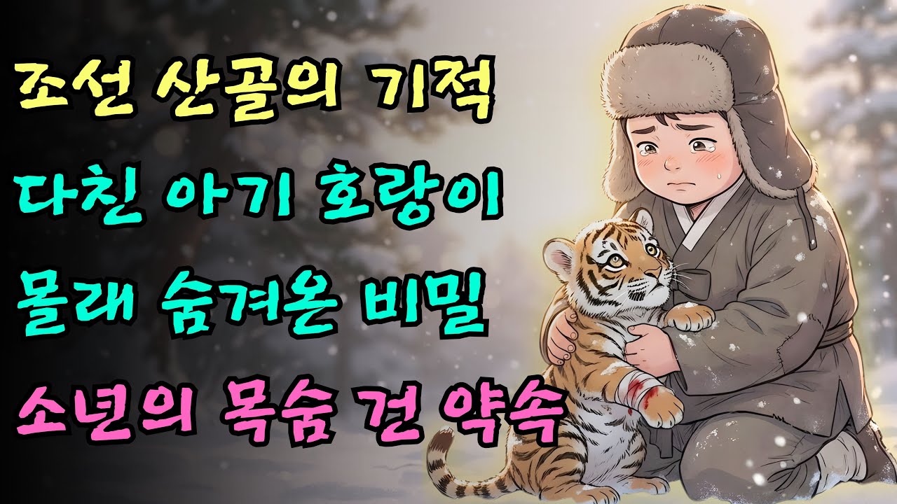 잠자기전 듣는 옛날이야기(중간광고없음) |다친 산신령의 새끼를 몰래 키우다 마을을 발칵 뒤집은 아이| 야담 | 설화 ㅣ전설 | 오디오북 | 민담