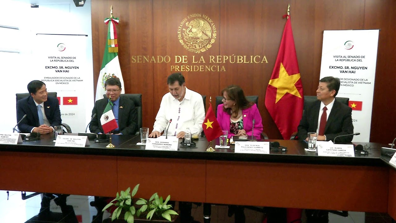 Visita al Senado de Nguyen Van Hai, embajador de Vietnam en México, del 15 de octubre de 2024