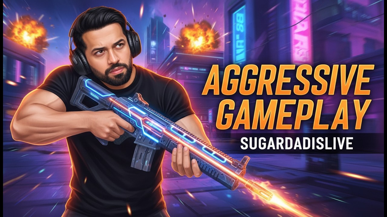 AGGRESSIVE GAMEPLAY 🔥| RUSH ONLY @SUGARDADisLIVE   #bgmi  #pubg  #crateopening  #customroom