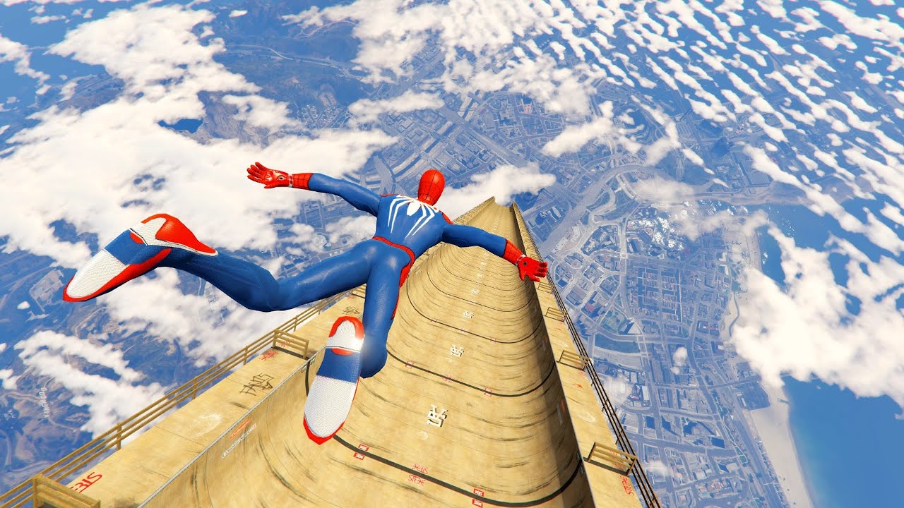Spiderman vs the biggest Ramps in GTA 5 ep.2 (Euphoria Physics)
