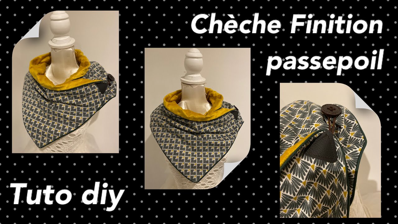 DIY un chèche tuto couture facile pour débutant chèche finition passepoil