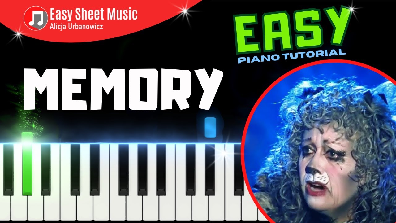 Memory – Cats 👇 Sheet Music 👇 Easy Piano Tutorial for Beginners + PDF + SLOW